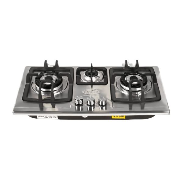 CARE 3 BURNER HOB STEEL 808 KUNDA